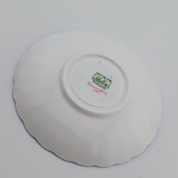 Vintage Shelley Morning Glory Fine Bone China Tea Cup & Saucer Set Ludlow Shape - Picture 9 of 10